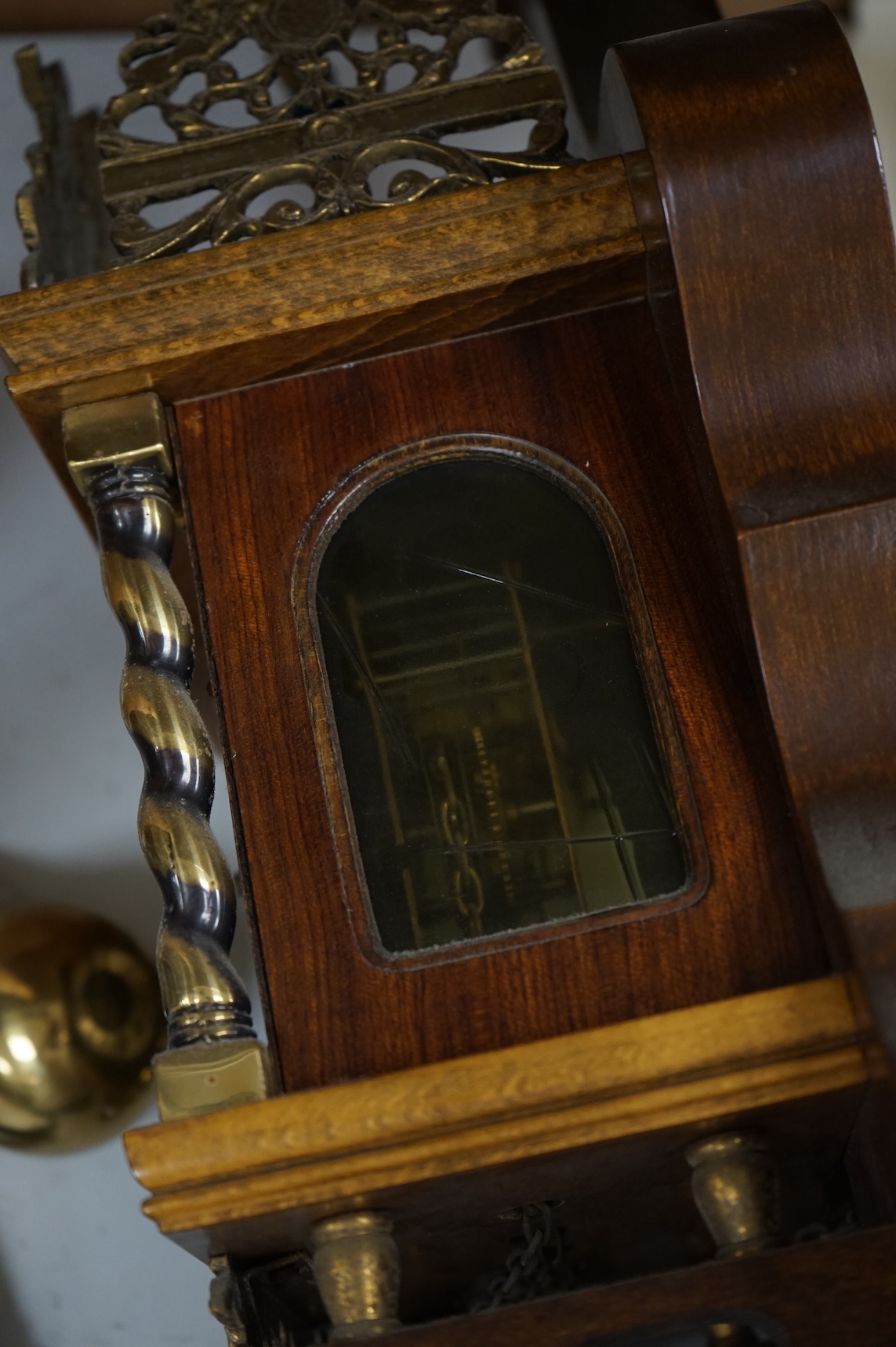 A reproduction Dutch style wall clock, 62cm